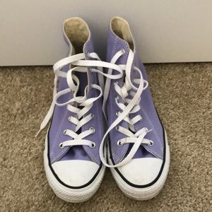 High top converse light purple